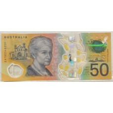 AUSTRALIA 2018 . FIFTY 50 DOLLARS BANKNOTE . LOWE/FRASER . LAST PREFIX EA